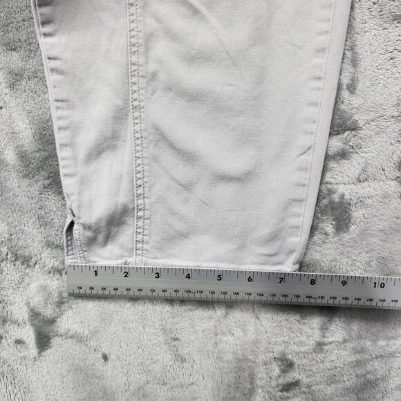 Style&Co Pants Womens 10 Gray Mid Rise Crop Capri Seamed Legs Slim Side Slit Hem - Picture 11 of 12